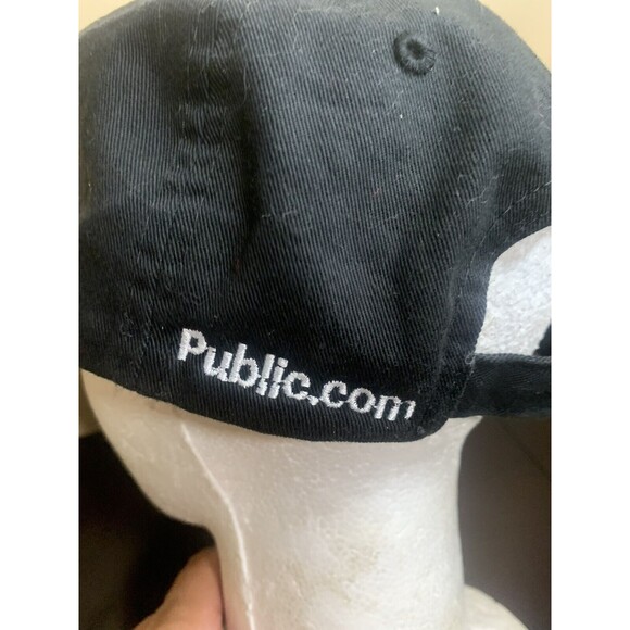 INVEST Strap Back Dad Hat Adjustable Cap Black - Picture 7 of 7